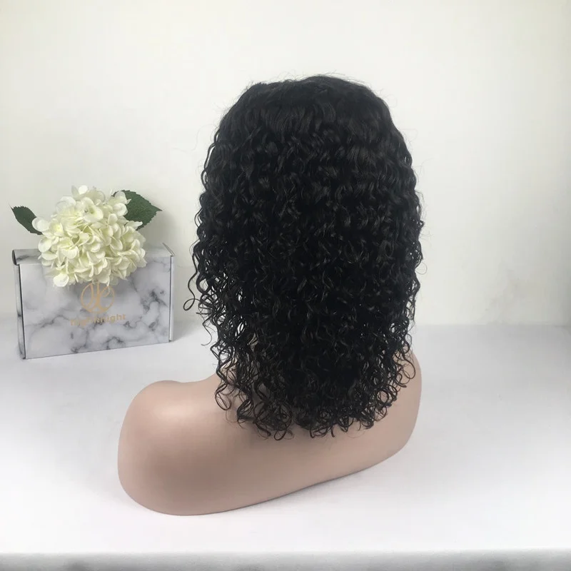 

Highknight Wholesale 100% Human Hair Afro Curly Full Swiss Lace Wigs For Black Women Curly Hair Short Bob Hair Lace Front Wig