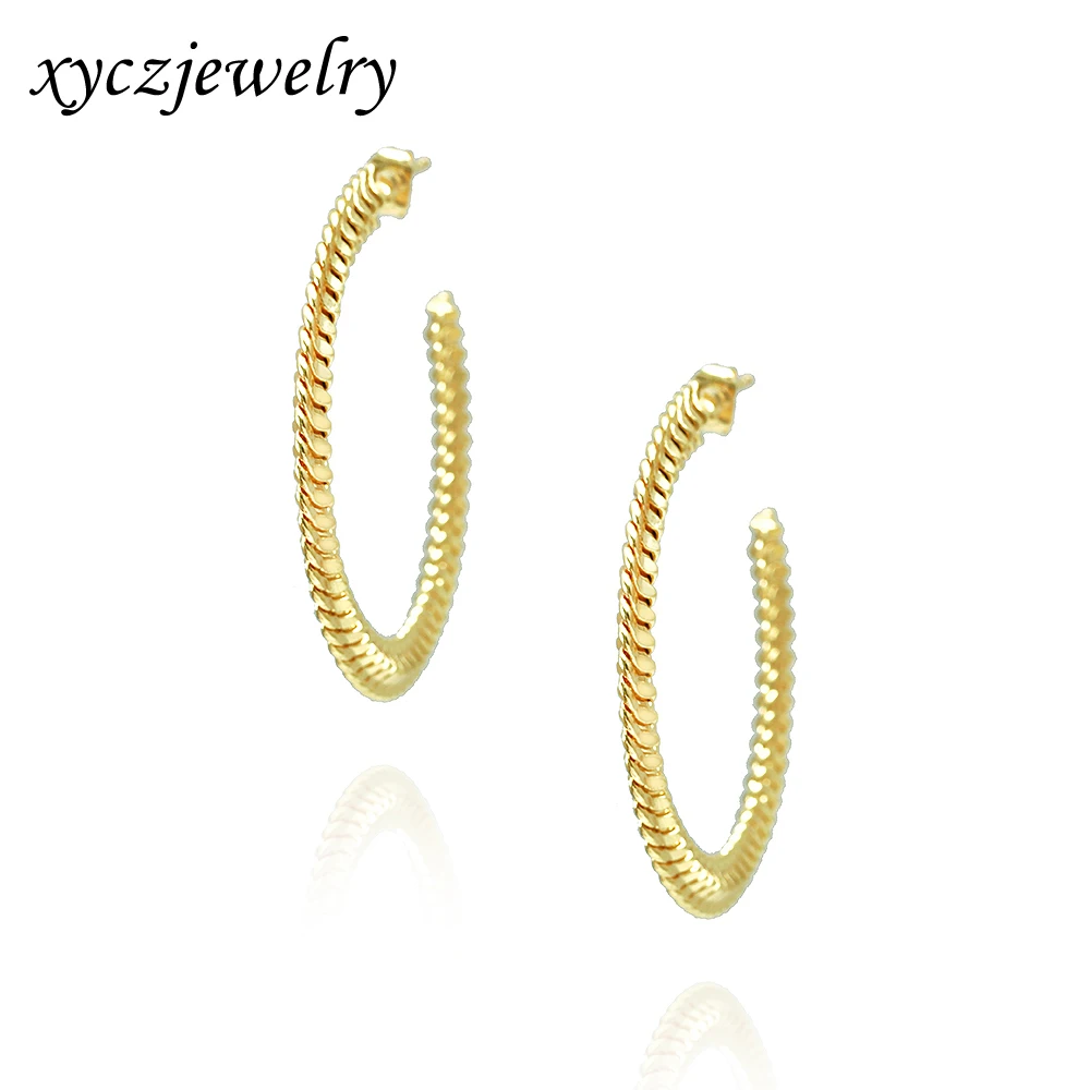 

xingyu 2021 European and American fashion simple atmosphere 18K gold-plated ladies earrings