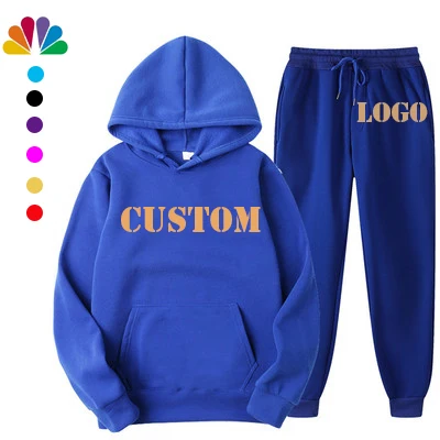 

Custom hoodie and jogger set unisex tracksuit sweatpants and hoodie set unisex fitness men pullover jogging sweatshirts set