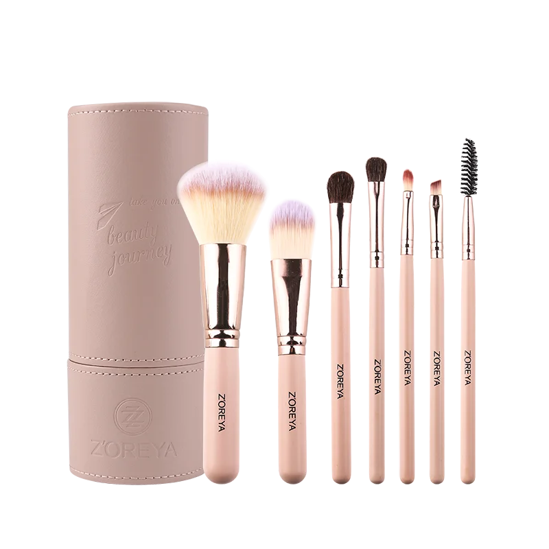 

2022 Newest Professional Wooden Handle Makeup Brush Set Synthetic Hair 1 Set Daily Makeup Sytheric Hair Private Label Acceptable