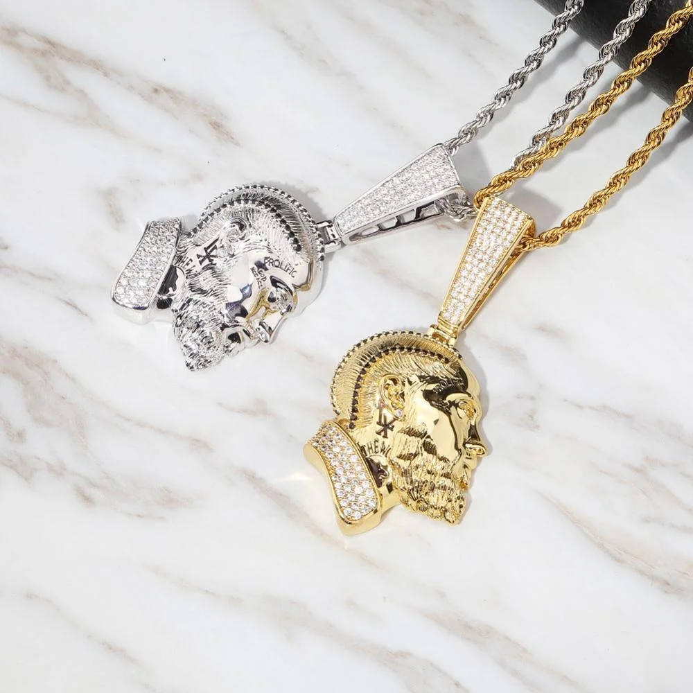 

New Nipsey Hussle Head portrait Hip hop men women pendant necklace