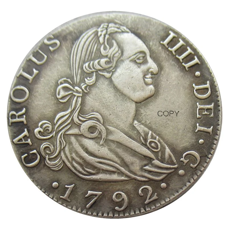 

Reproduction Euro Spain 4 Reales - Carlos IV 1792 CAROLUS IIII.DEI.G. Decorative Commemorative Coins