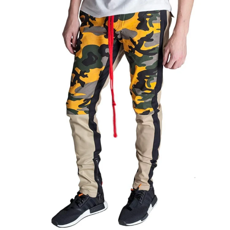 

New Men Hot sale splice Camouflage jogging pants Muscular man Slim fit Breathable Comfortable Running Fitness trousers, Colors