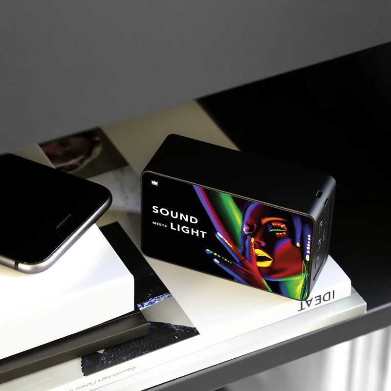 Corporate gifts Small Portable Bluetooth Speaker Fabric Cover LED luminous Logo TWS Wireless Speaker - ANKUX.COM