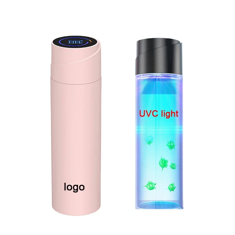 

450ml Factory Stainless Steel Uv Water Purifier Lid Uv Light Self Cleaning Insulated Smart Vacuum Water Bottle Sports Bottle