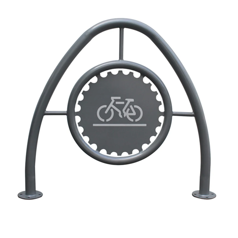 

Converse-U style powder coating outdoor bike parking rack with laser cut pattern,floor bike parking rack stand