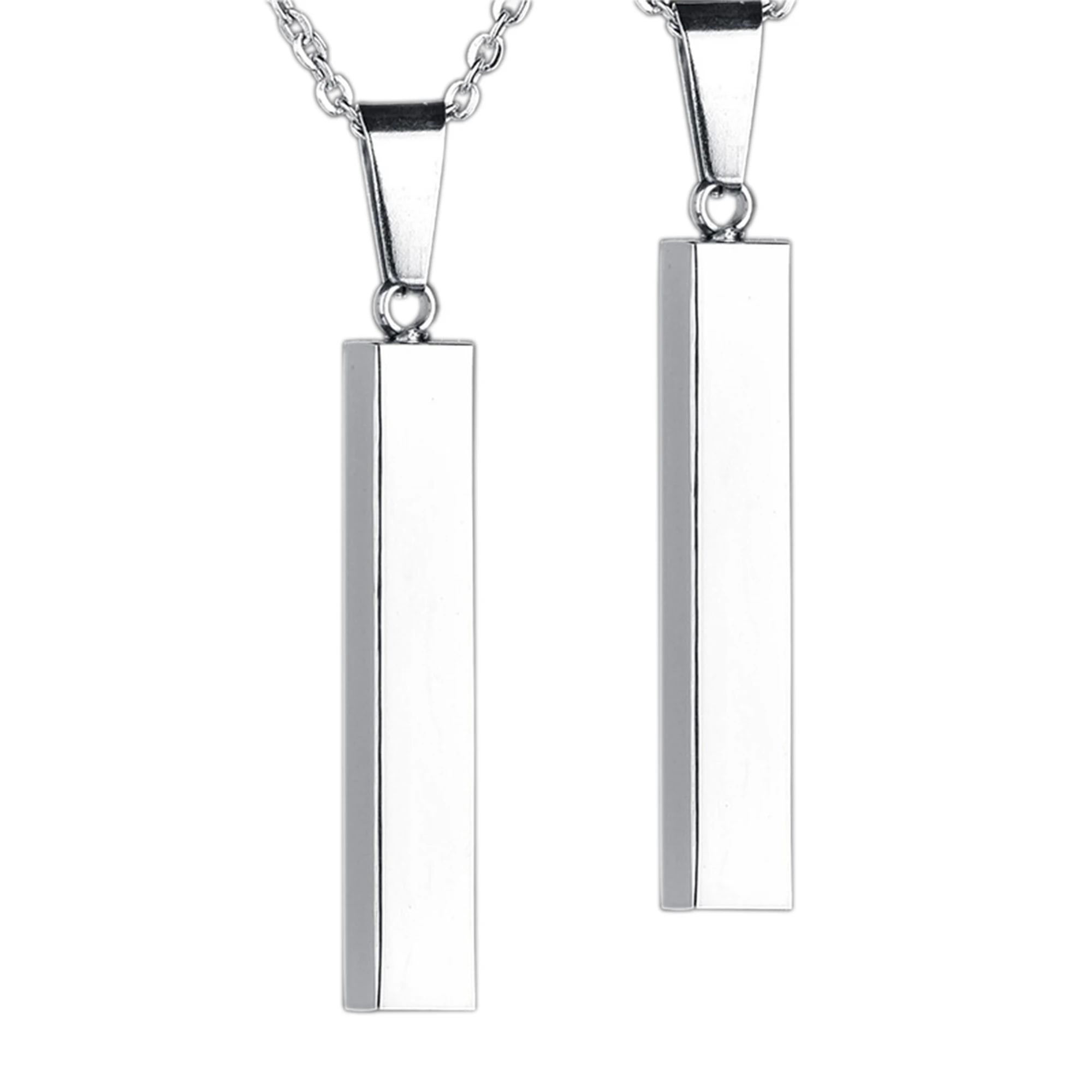 

Mirror Polished Stainless Steel DIY Smooth Strip 30mm Blank Rectangular Strip Tags Engraved Customs Pendant