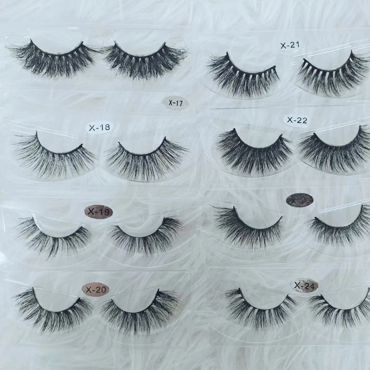 

Wholesale 3d 4d silk faux mink strip lashes real mink eyelash vendors with custom packaging