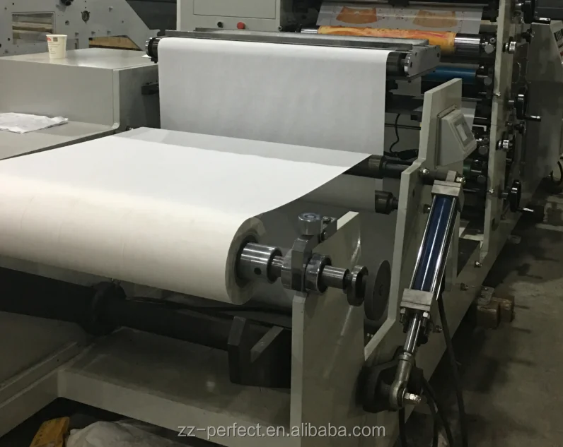 Full color flexo printing disposable logo coffee paper cup fan blank roll label printer machine