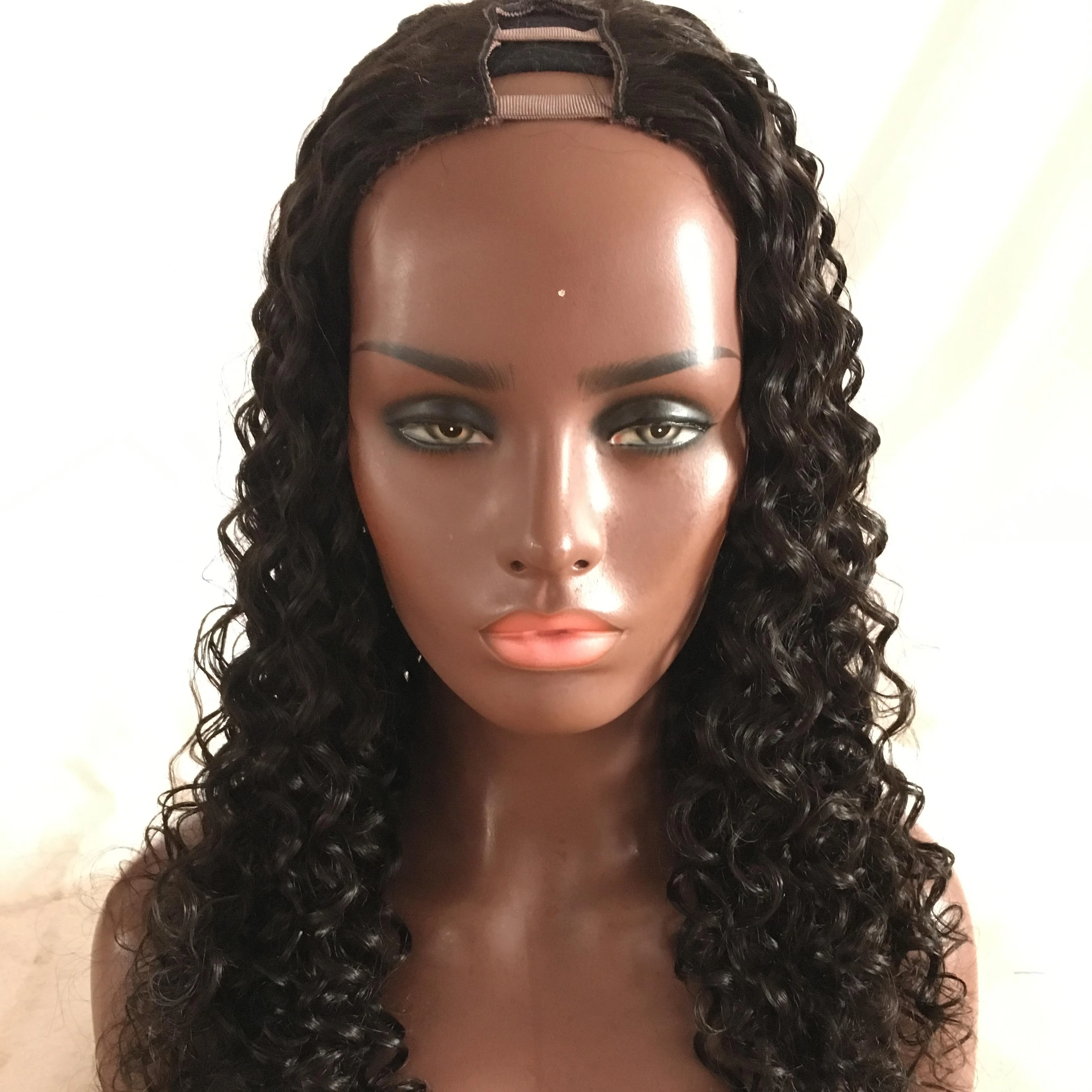

Hotsale 150% Deep Curly natural u part wig hair extension