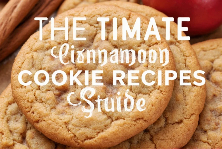 Close-up of golden brown chewy cinnamon cookies with visible cinnamon sugar coating on baking sheet