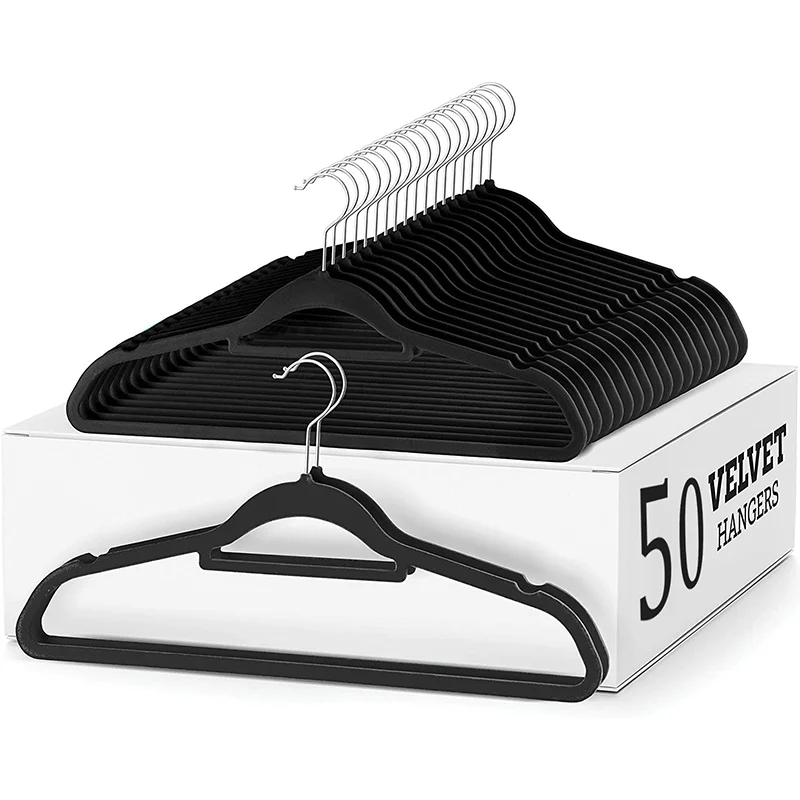 

Amazon Slip Velvet Hangers 360 Degree Swivel Hook Ultra Thin Space velvet hangers