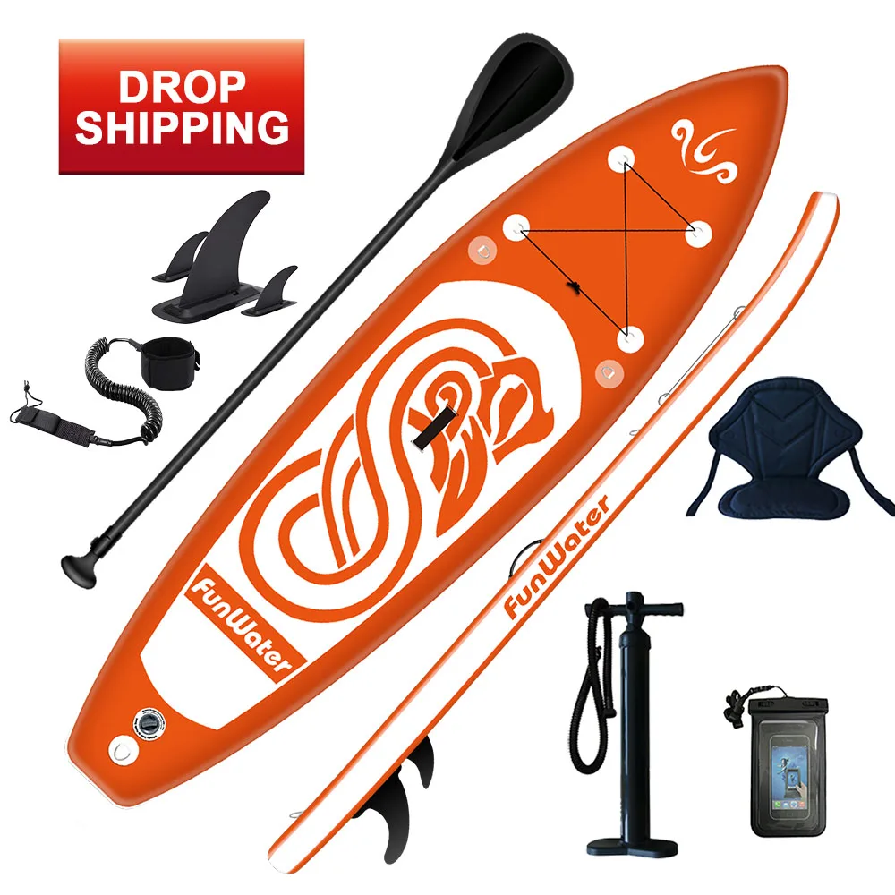 

FUNWATER drop shipping sup paddle board cheap sup boards paddle paddle electric surfboard foil, Blue,orange