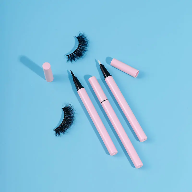 

Pink liquid eyeliner adhesive waterproof , 2021 eyeliner glue pen waterproof clear