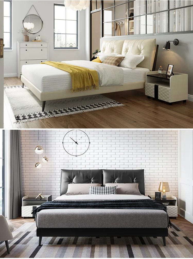 Factory Price Leather Bed Furniture Bedroom Set Modern Beds Room Furniture Bed