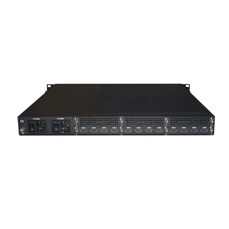

(Q924B) Digital cable tv headend equipment 24 Full HD channels 1080p h.265 hevc encoder with dual power supply and modules