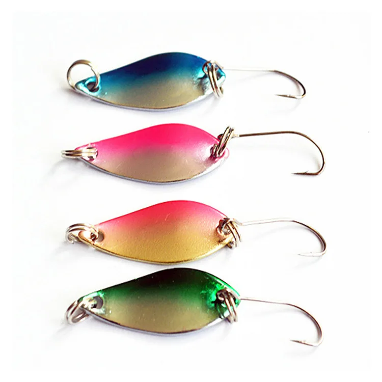 

metal spoon fishing lure 2.5g 3cm spoon Sequins hard Baits Fishing Bait, 4 colors