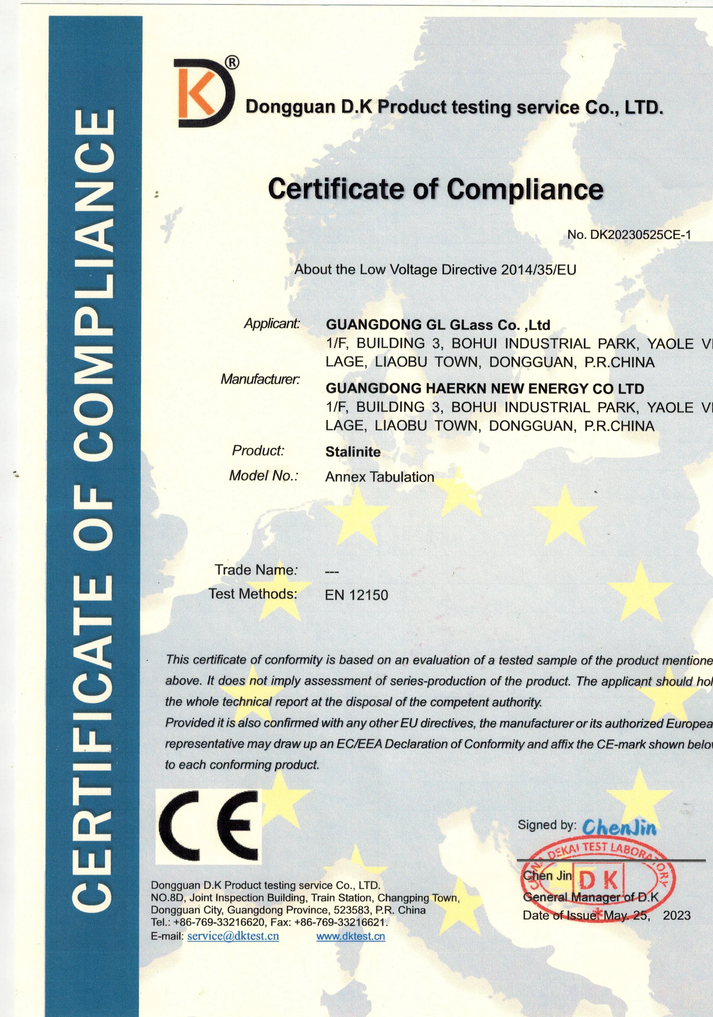 CE Certificate