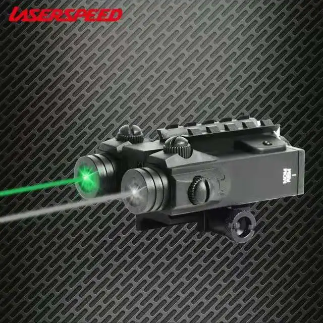 

Laserspeed Green and IR Laser Sight Infrared Night Vision Adjustable Shockproof for AR15 Hunting Equipment Gun Laser Pointer
