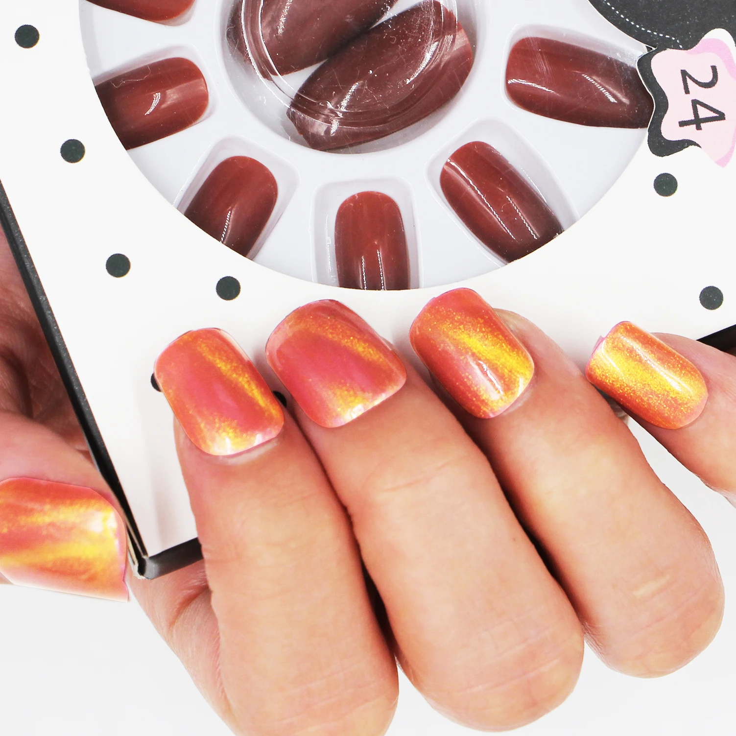 

Press On False Nails Press On Nails Diamond Short Press on Nails, Multi color