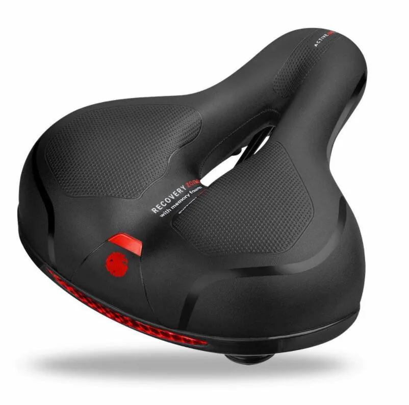 

Wholesale Bicycle Taillight Hollow Seat Cushion Bike Saddle With Tail Lights, As picture