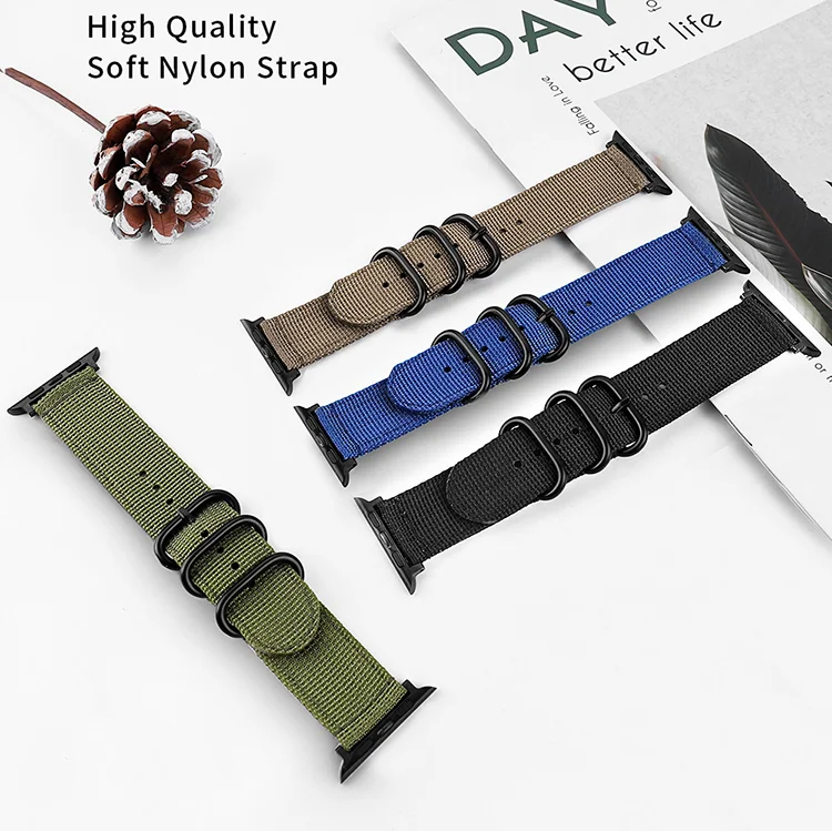 

Free Samples Watchband Nato Strap 24 Mm webbing watch straps twill zulu sport watch bands for Apple Watch Band Strap Iwatch