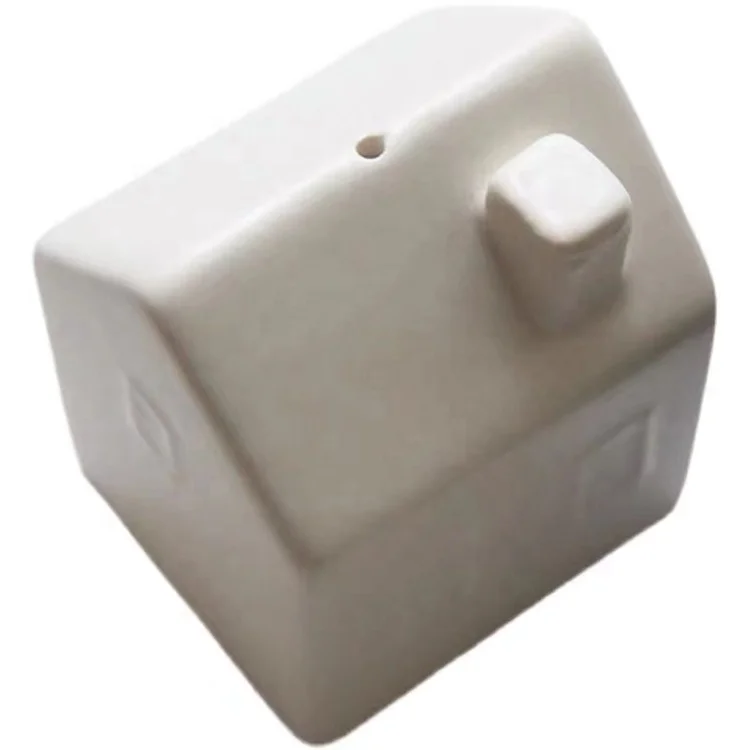 

Eartheware Black and White Cabin Salt And Pepper Shakers, Black+white