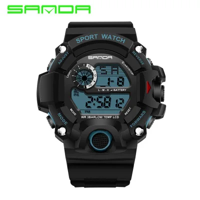 

2018 Best Sanda Digital Watch Waterproof Sports Men's Outdoor Electronic Watch Multi-functional Student Smart Watch