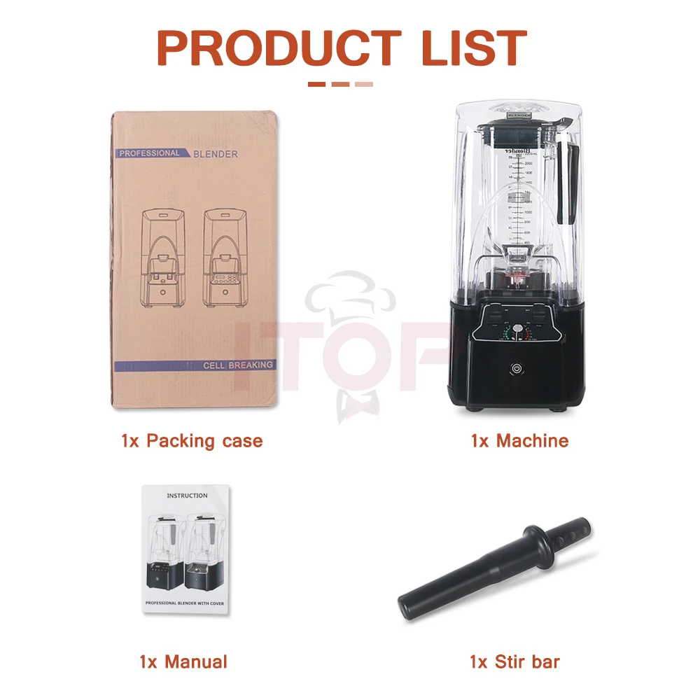 2l Heavy Duty Blender Professional Ice Crusher Commercial Juicer