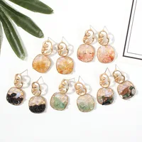 

2019 New Arrivals Zinc Alloy Earrings Ladies Earring Drops For Women Stone Hoop Earring Jewelry