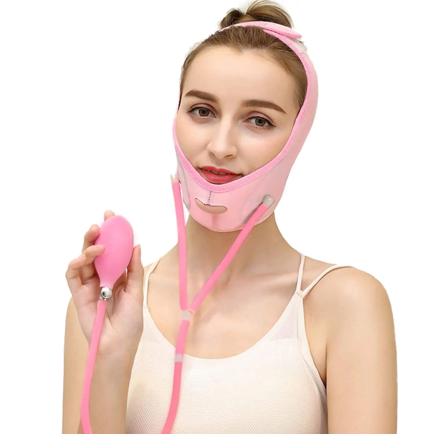 

Kingworth Pink Inflatable Air Press Lift Up Pain Free Slimming V Face Lifting Belt