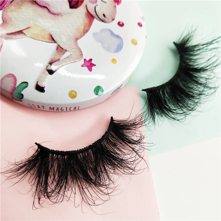 

Top Quality 100% Real Mink Lashes wholesale fluffy eyelashes 25mm real nature lashes sale by bulk