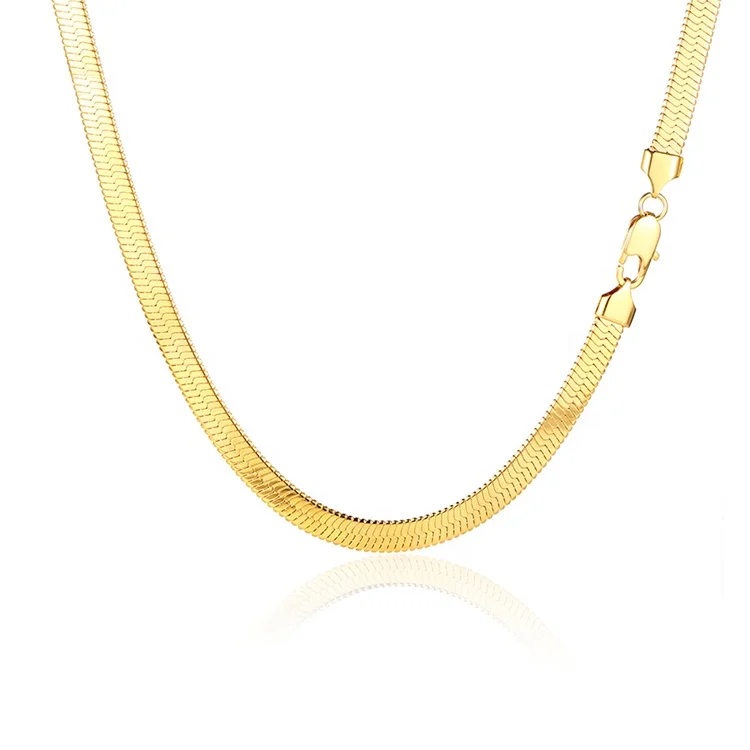 

Hot Sale Popular Exquisite Gold Plated Stainless Steel Necklace Snake Chain Necklace For Unisex