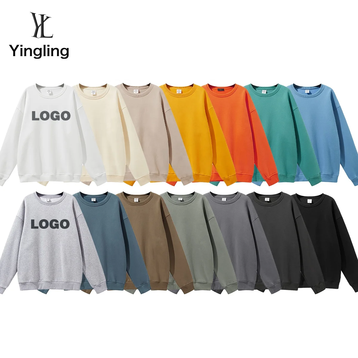 

Yingling HoodyJumper digital printing 100% Cotton men crewneck sweatshirts hoodies oversize custom pullover sweatshirt