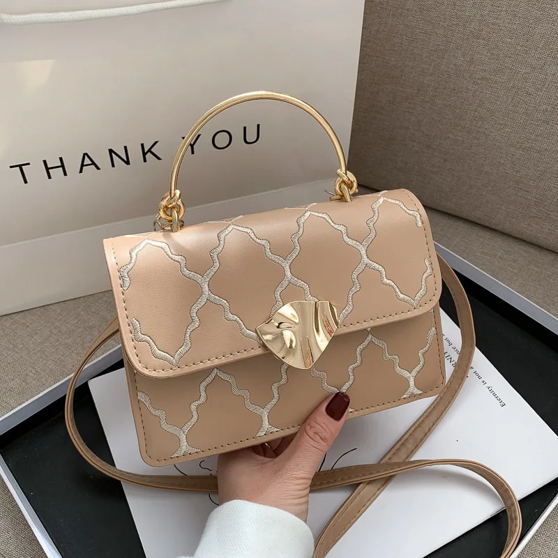 

2021 New Designers Elegant Casual Crossbody Shoulder Bags Small Square Ladies Fashion Pu Leather Handbag