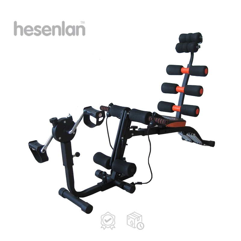 

Hesenlan AM-2308 Gym Equipment Fitness Exercise Commercial Sit Up Flat Bench With Resistance bands