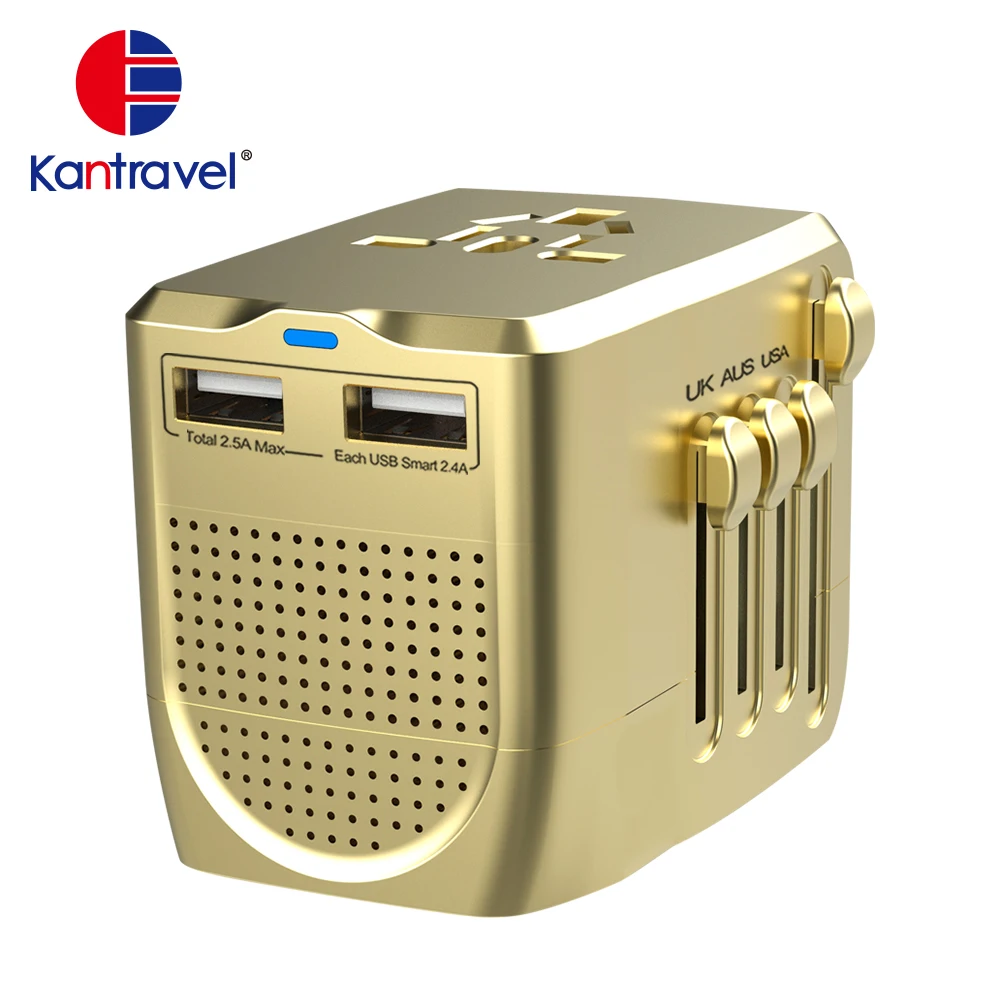 

Kantravel International Power Adapter 8A 2000W Step Down Pocket Plug Charger with Dual USB