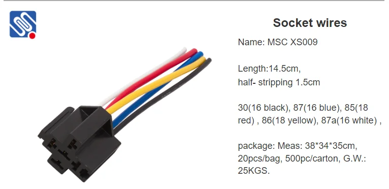 New Meishuo MAH-112-A-3 12V 4Pin 40A Rated Sealed Auto Relay for Car Control System