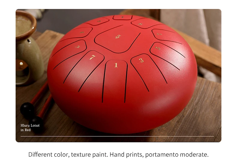 Chinese Zen Lotus Drum For Music Education Steel Tongue Drum Instrument