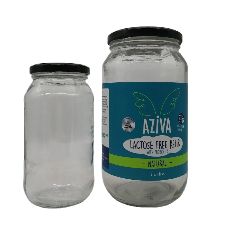 

350ml 500 ml 1000ml Big mouth jar with label line Salad jar with safety button