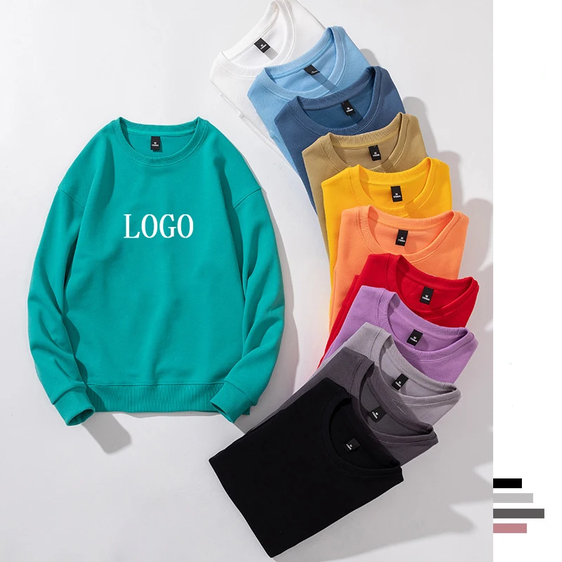 

Custom Logo Print Plain Blank Long Sleeve Crewneck Pullover Unisex Cotton Sweatshirt