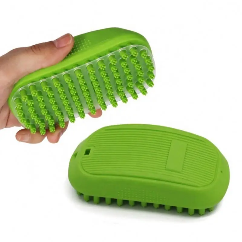 

New Factory Direct Silicone Pet Amazon Top Seller Shampoo Bath Self Cleaning Hair Slicker Grooming Dog Brush, Customized