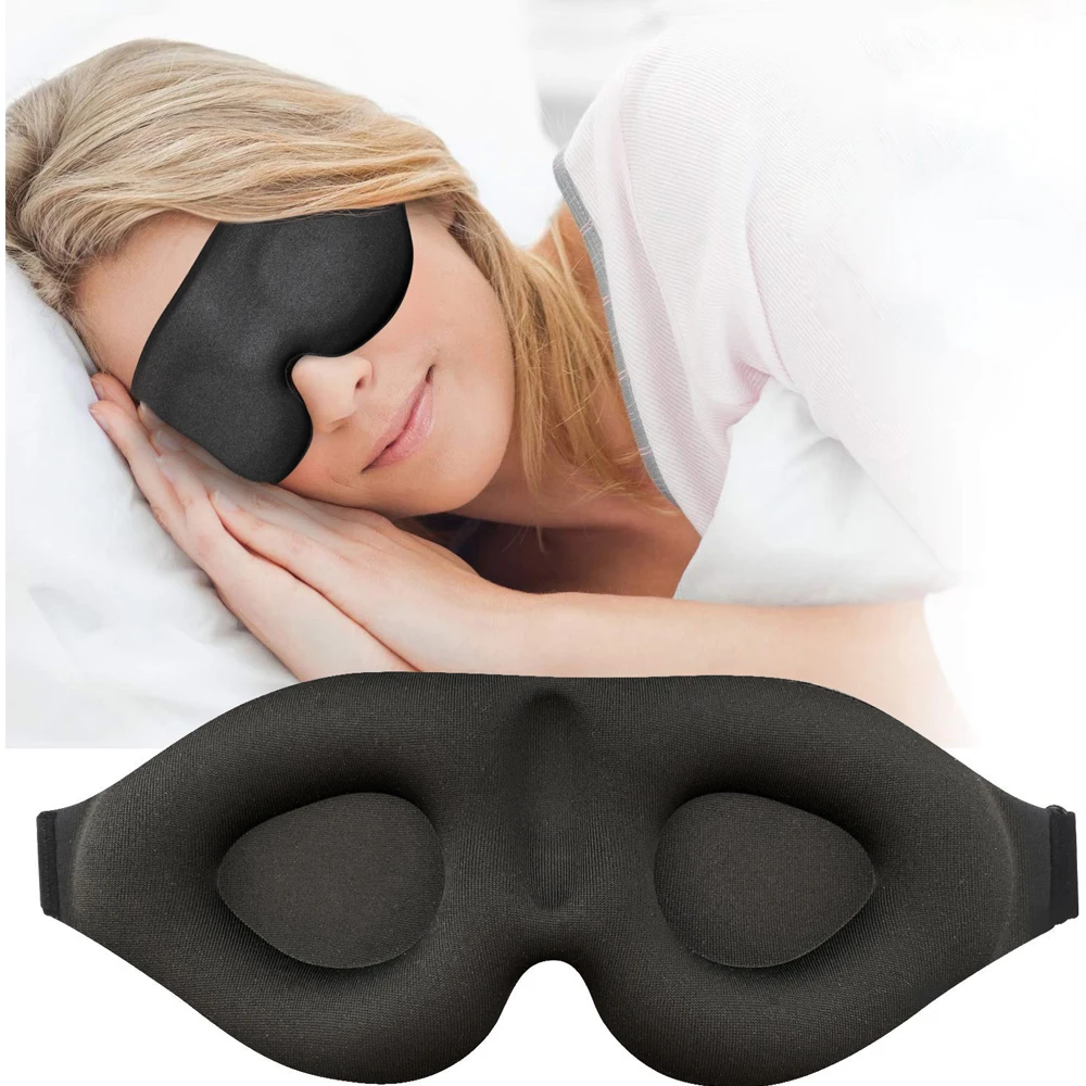 

2021 Wholesale standard eyemask Adjustable Eye cups mask 3D Contoured Cup Sleeping Mask Rebound Memory Foam