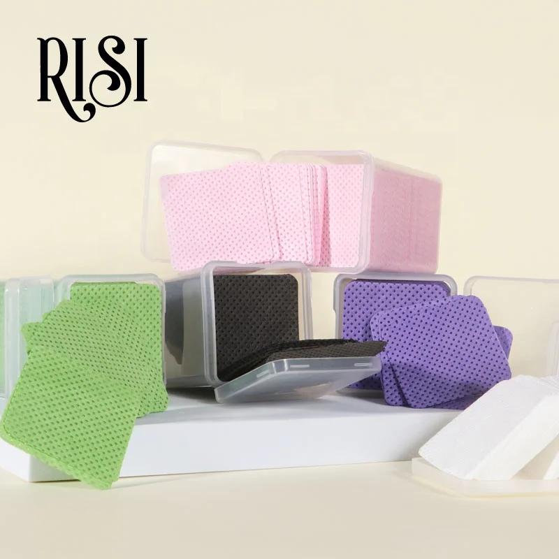 

RISI Lint Free Lash Extensions Glue Remover Cotton Pads Eyelash Extension Glue Wipes