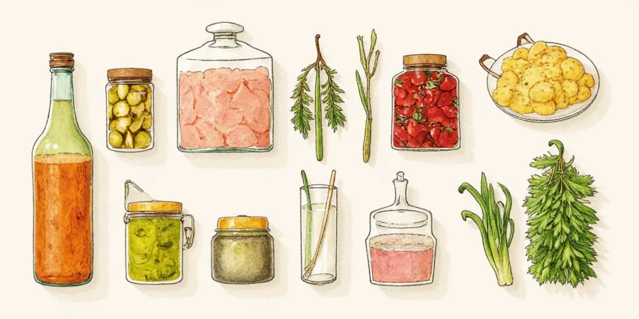 Various spices used in fermentation and pickling