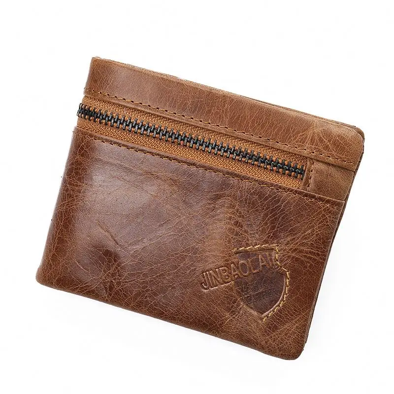

AIYIYANG Factory Direct Sales Men's Wallet Leather Buckle Multi-Function Wallet Custom Cowhide Coin Purse