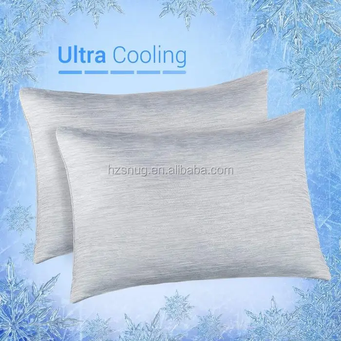80 Mica Nylon,20 Pe Cool Fabric + 100 Cotton Japanese Qmax 0.4 Cooling Pillowcase 20" X 26