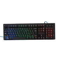 

Punk Wired USB Ergonomic Led Rainbow Lighting Backlit Gaming 104 Keys Mechanical Feeling Gamer Keyboard