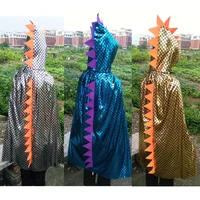 

Wholesale High Quality Party Costume Cosplay sequin dinosaur hooded Cape Cloak