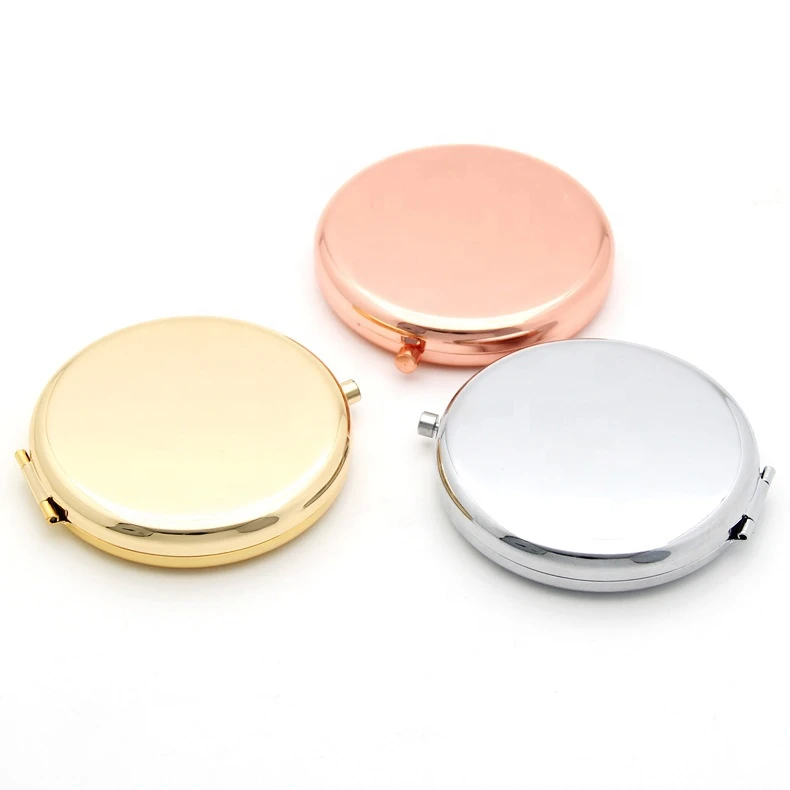 

Wholesale Best Beauty Care Pocket Gold Makeup Mirror for Sublimation Double Side Blank Compact Mirror, Gold,rose gold,silver